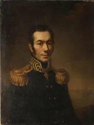 Portret van de schrijver Platon Yakovlevich Gamaleya