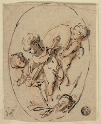 Putti met Schild en Zwaard