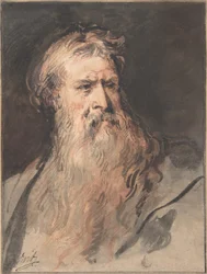 Studie voor de figuur van Mozes