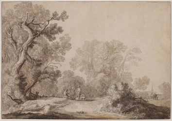 Boeren aan de rand van een bos, ca. 1630