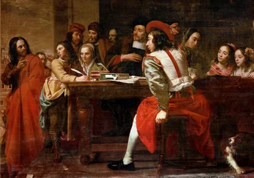 Jezus en de tollenaar (schilderij op doek)