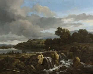 Landschap met waterval