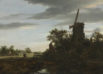 Landschap met een Windmolen