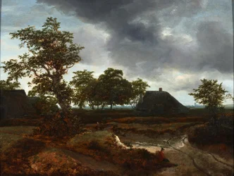Landschap met huisjes