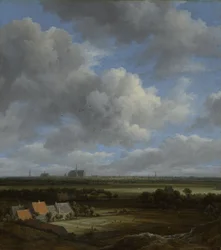 Uitzicht op Haarlem vanuit het noordwesten met de bleekvelden op de voorgrond, ca. 1650-82