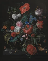 Een bos bloemen door Jacob Van Walscapelle