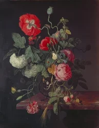 Bloemen in een glazen vaas