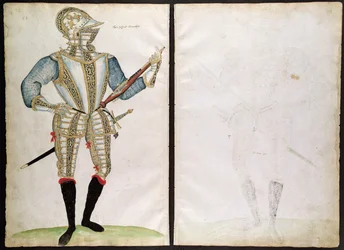 Harnas voor Sir John Smith, uit Een Elizabethaans Wapenboek