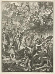 Het leger van Willem III verslaat de vijanden