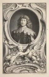 Portret van George, Lord Digby, Graaf van Bristol, illustratie uit 