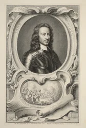Portret van John Hampden, illustratie uit 