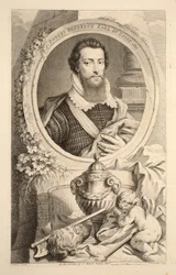 Portret van Robert Devereux, Graaf van Essex, 1601, illustratie uit 
