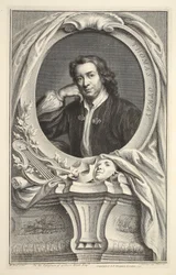Portret van Thomas Otway, illustratie uit 