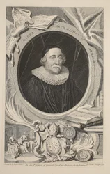 Portret van Usher, Aartsbisschop van Armagh, illustratie uit 