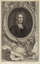 Samuel Clarke, Engelse filosoof en geestelijke (gravure)