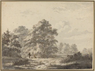 Jagers aan de Rand van het Bos