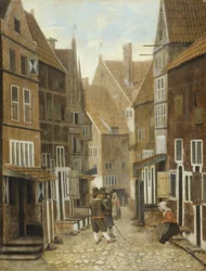 Gezicht op een stad