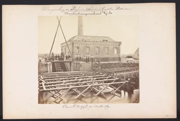 Benedenstoomgemaal met Vijzels, Cappelle aan den IJssel den 14 Mei 1869