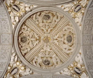 Detail van het plafond in de Sansovino Galerij, Venetië, ca. 1537
