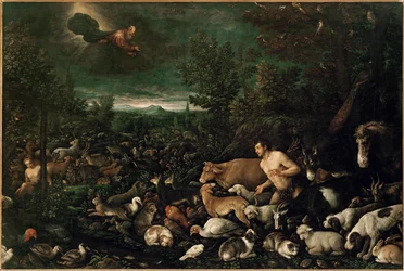 Adam berispt (schilderij op doek)