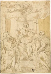 Maagd en Kind met Heiligen Thomas en Johannes de Doper (recto); Slapende Venus (verso)