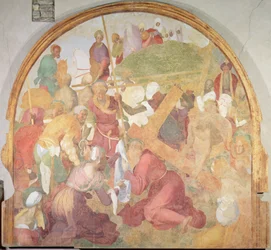 De Weg naar Calvarie, lunet uit de fresco cyclus van de Passie