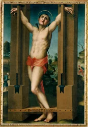 Het martelaarschap van de heilige Quentin (schilderij op doek)