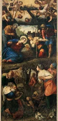 Geboorte en aanbidding van de herders (schilderij op doek)