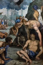 St. Augustinus geneest de lamme (detail)