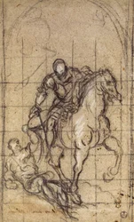 Studie voor San Martino, tekening