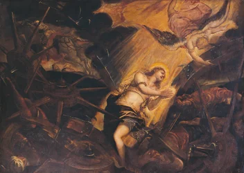 Het martelaarschap van Sint-Catharina, door Jacopo Robusti, bekend als de Tintoretto (1518-1594), Patriarchaal Paleis, Venetië, Italië