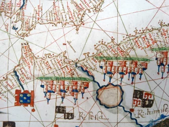 Renaissance kaart van Europa, Jacopo Russo (naar) 1528