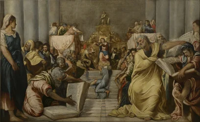 Christus in discussie in de Tempel
