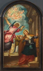 De Engel die Sint Catharina van Alexandrië haar martelaarschap voorspelt, 1570s