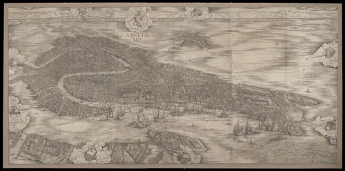 Gezicht op Venetië, 1500