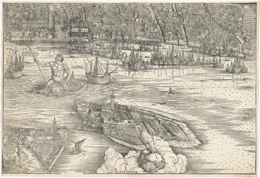 Uitzicht op Venetië [onderste middenblok], 1500