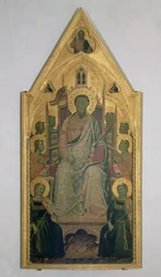 St. Bartholomeus op de troon met Engelen
