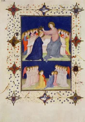 Handschriften 11060-11061, Getijden van Notre-Dame: completen, De kroning van de Maagd, uit de „Très Riches Heures du Duc de Berry”