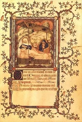 Ms Lat 18014 fol.38 De Geboorte, uit Les Petites Heures de Duc de Berry, ca.1385-90