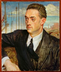 Henry de Montherlant, dichter (schilderij op doek)