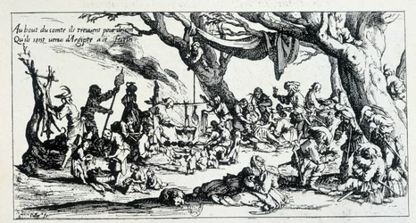 Van de gravure van J. Callot