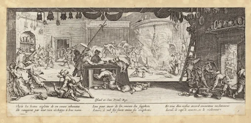 De ellende en tegenspoed van de oorlog (gravure)