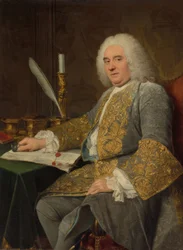 Portret van Jean-Gabriel du Theil bij de ondertekening van het Verdrag van Wenen (Frans: Portrait de Jean-Gabriel du Theil signant le traité de Vienne)