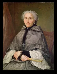 Portret van een Vrouw in Grijs
