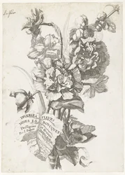Titelblad met een boeket pioenen
