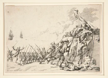 Aanval op een fort vanaf de zee
