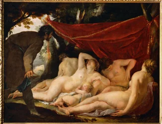 Venus en de Gratiën verrast door een sterfelijke ...
