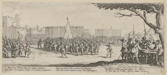 Werving van troepen, blad 2 uit de reeks „Ellende van de oorlog”