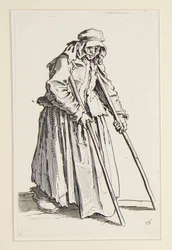 Bedelares op krukken, uit De Bedelaars (La mendiante aux béquilles)