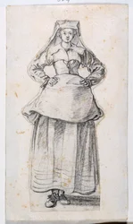 Bourgeoises Dans Differentes Attitudes, uit Prints Album 21, nummer 304
